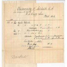 E S Wigg and Son - Perth - Statement of Pamphlet Account