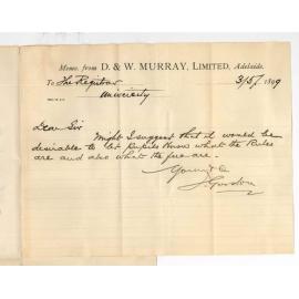 J Gordon - Adelaide - Conservatorium Fees