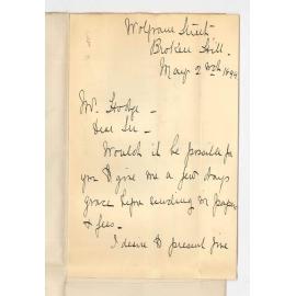 Miss Marie L Paul - Broken Hill - Regarding Music Examination