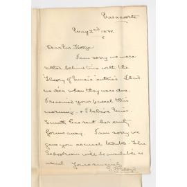 S J Bloyd - Naracoorte - Miss Smith late entry for Theory of Music exams