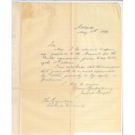 James Pryor - Adelaide - Thanks Council for the consideration given to his letter of 13th Ultimo