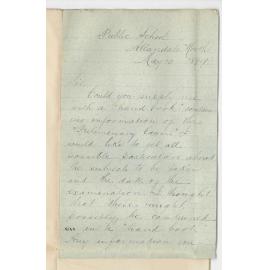 R Northey - Allandale North - Requesting Preliminary Exam pamphlet