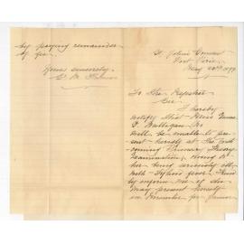 St John's Convent - Port Pirie - Miss Emma Mulligan will not sit the Primary Theory Examination - Fee to stand in credit