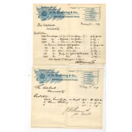 J H Sherring and Co - E S Wigg and Son - Sands and McDougall - Adelaide - Tenders for Stationery