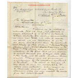 James Marshall and Co - Furniture Manufactures - Adelaide - Quotation for chairs