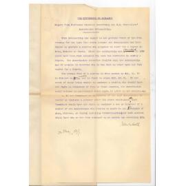 Professor William Mitchell - The University - Report concerning the South Australian Travellers Association Scholarship