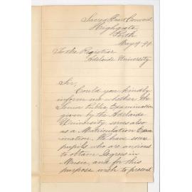 Sacred Heart Convent - Highgate Hill Perth - Particulars of Senior Public Examination