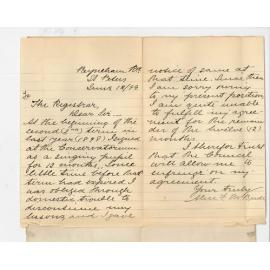 Miss Alice F McBride -  St Peters -  Lessons at the University Conservatorium