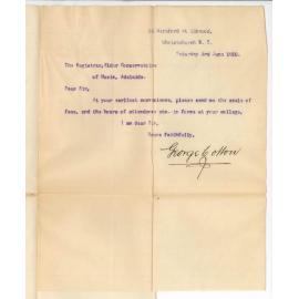 George Cotton - Christchurch NZ - Particulars of the Conservatorium