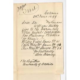 Miss Alice Kearney - Caltowie - Requesting Music Certificates