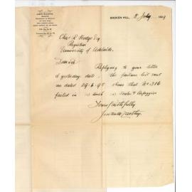 Justin McCarthy - Broken Hill - Failure of Number 316 in Primary Examination in June 1898