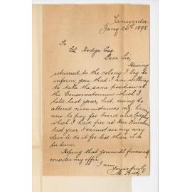 Miss M Beitz - Tanunda - Position at Conservatorium