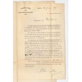 Dick May - Paris - Inviting University to Congres International de l Enseignement des Sciences sociales