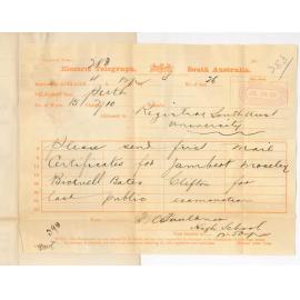 F C Faulkner - Perth - Requesting Certificates