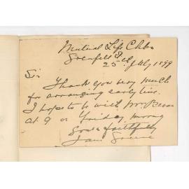 Miss Jane Greene - Adelaide - Studies at the Conservatorium