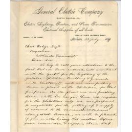 E M Grant - Manger - General Electric Company - Lighting University and Conservatorium with electricity