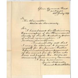 Samuel Herbert McMillan - Parkside - Concerning Junior Public Examination