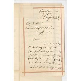 A A Johnston MRCP - Penola - Concerning Preliminary and Senior Public Examinations