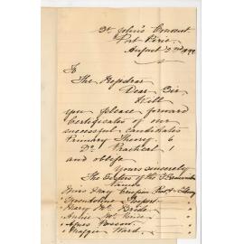 St Johns Convent - Port Pirie - Requesting Certificates