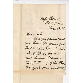 Miss Bessie Scott - Port Pirie - Concerning Junior Public Examination