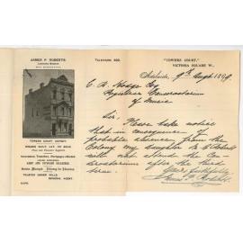 James P Roberts - Adelaide - Miss M C Roberts will discontinue lessons at the Conservatorium