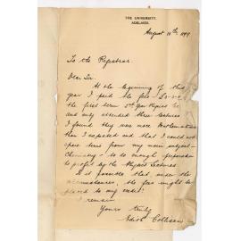 Miss Edith Collison - The University - Fees paid for second year Physics