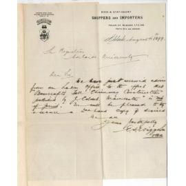 E S Wigg and Son - Adelaide - Books ordered from London