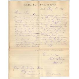 Robert Kay - Public Library Museum and Art Gallery - Concerning purchase of Physical Apparatus