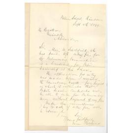 Evan Thomas - Public School Riverton - Requesting refund of Preliminary Examination Fee