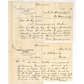 Frederic Chapple - Prince Alfred College - Withdrawing candidate from Preliminary Examination