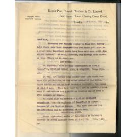 Kegan Paul Trench Trubner and Company - London - List of Publications during July