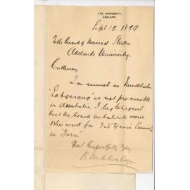 Reverend Brian Wibberley - University - Third years Music Bachelor Examination