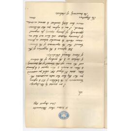 Sir Arthur Ellis - Secretary - H M Commissions for the Exhibition of 1851 - Concerning Science Research Scholarships