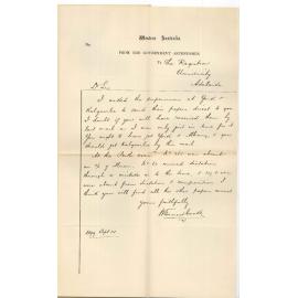 W Ernest Cooke - Honorary Secretary - Government Astronomer - Western Australia - Concerning Preliminary Examination
