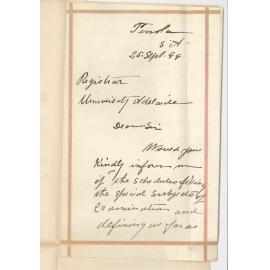 A A Johnston MRCP - Penola - Concerning Junior and Senior Public Examinations