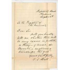 Miss C S Hall - National Bank - Kadina - Music Examinations at Moonta