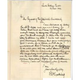 T C Hosking - Broken Hill - Information re MB Course