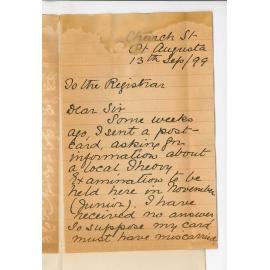 Miss Goodhart - Port Augusta - Music Examinations at Port Augusta