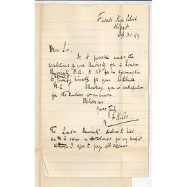 I F Hills - Hobart - Concerning MA Degree