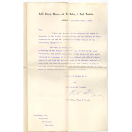 Robert Kay - Public Library - Election of representatives of University on Public Library Board