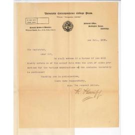 University Correspondence College Press - Cambridge England - Details of Subjects for Examinations