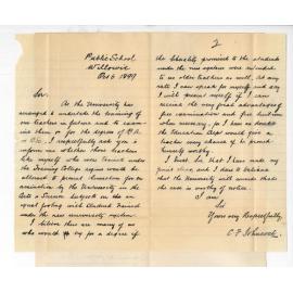 C F Johncock - Willowie - Concerning new regulations BA and BSc Degrees