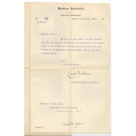 Cyril Jackson - Inspector General of Schools - Perth WA - Marking in Public Examinations