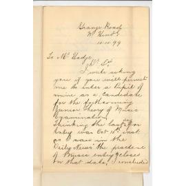 Miss Elsie Leaver - West Hindmarsh - Entry for Theory Examination