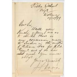 J F Davis - Public School - Rye Walloway - Higher Public Examination Fee