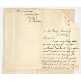 Miss E Hawkins - Adelaide - Entry for Theory Examination