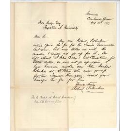 Robert Robertson - Overlaud Corner - Transfer of fee to credit of John Harper Robertson for Junior Public Examination