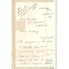 Dr R Martin - Adelaide - Presentation to the University by Miss Whittell