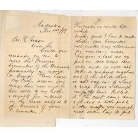 J P Heggie - Angaston - Requesting interview with Finance Committee