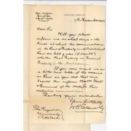 William Beazley Goldsworthy - Moonta - Regarding LLB examination